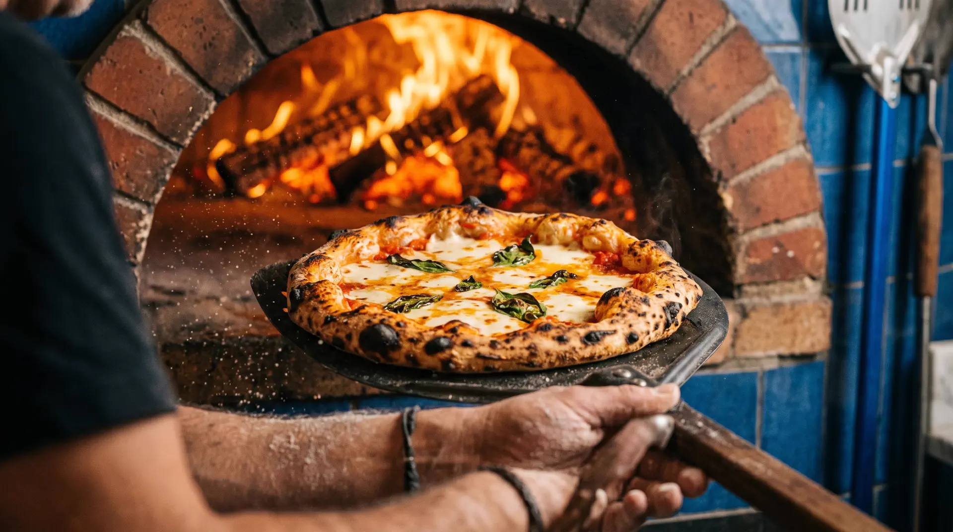 Pizza napolitaine au four a bois O Sole Mio